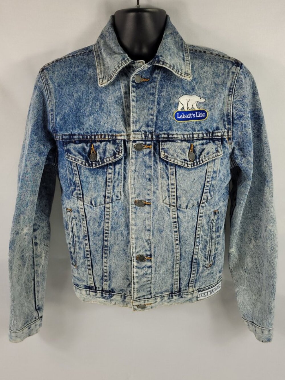 Labatt's Lite Maryk & Co Vintage 1990s Jean Denim Light Blue Jacket Mens Medium